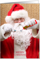 From Dentist Santa Claus with Toothbrush and Paste card