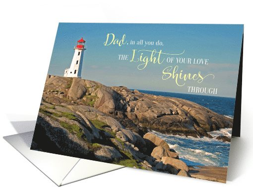 Father's Day to Dad Lighthouse on Rocky Shore card (1734252)