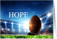 HOPE Football Themed Cancer Encouragement card