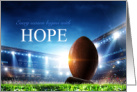 HOPE Football Themed Cancer Encouragement card