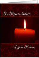 In Remembrance of your Parents at Christmas card