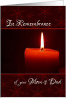 In Remembrance of your Mom & Dad at Christmas card