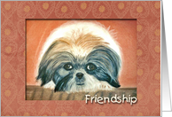 Friendship Dog Pastel Painting card
