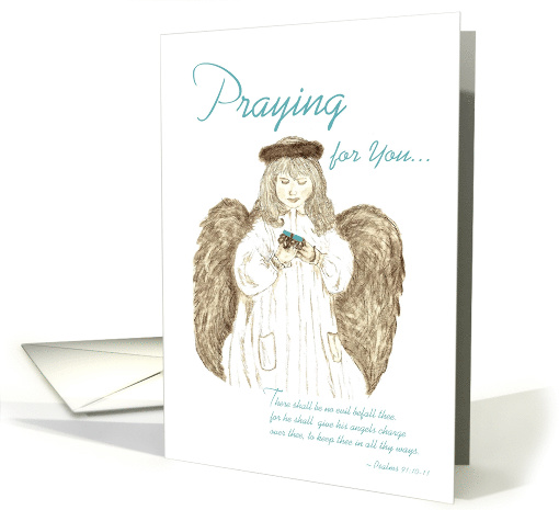 Guardian Angel Praying for You Encouragement card (226271)