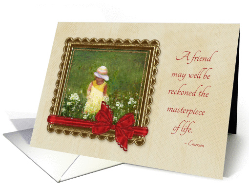 Emerson Quote A Friend ... Blank Notecard card (247140)