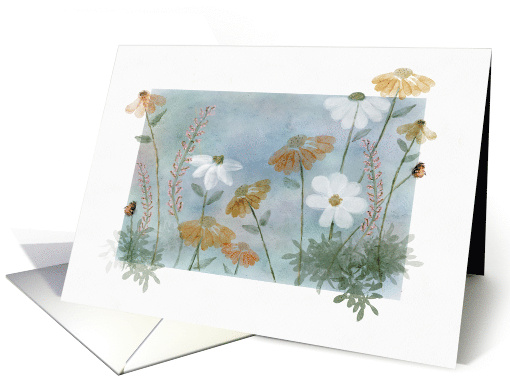 Spring Wildflowers Watercolor card (247146)