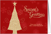 Season’s Greetings Personalized Glitter Christmas Tree card