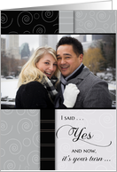 I said yes: Be my Bridesmaid - Custom Photo card