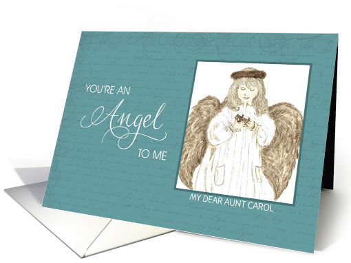 Birthday You're an Angel to me - customize with any name card (356015)