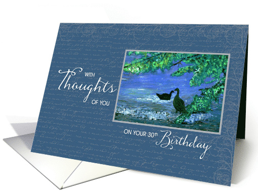 Happy 30th Birthday Peaceful River card (362430)