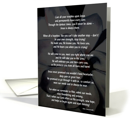 Poem - Cast all your troubles card (373407)