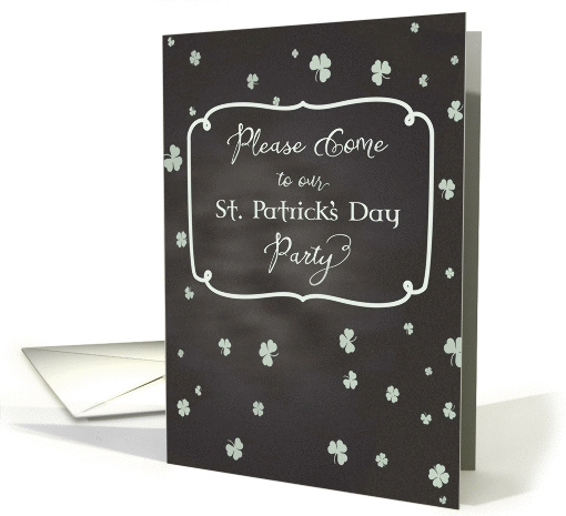 Chalkboard - St. Patrick's Day Party Invitation card (375137)
