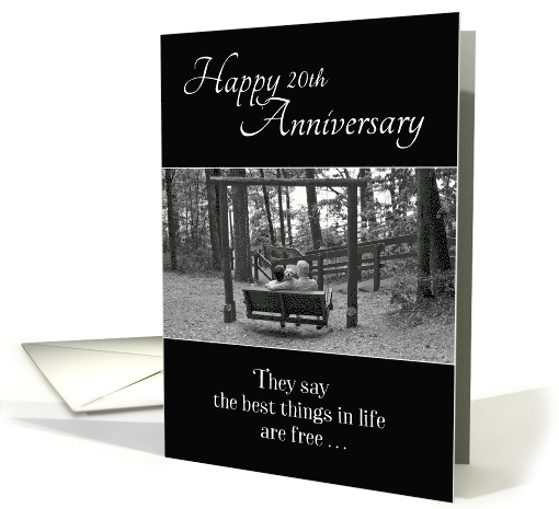 Happy 20th Anniversary Best Things in Life Couple with Dog... (387931)