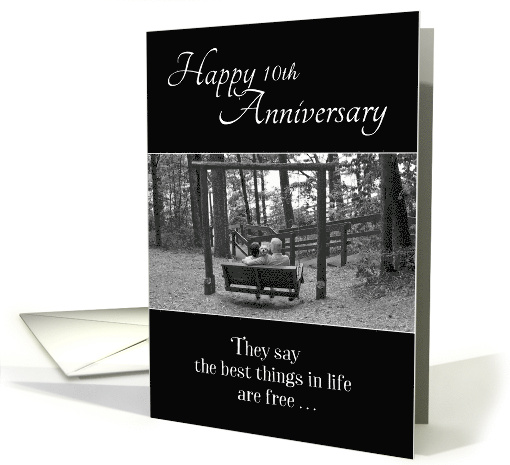 Happy 10th Anniversary Best Things in Life Couple with Dog... (387936)