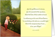 Mother’s Day poem little girl in park card