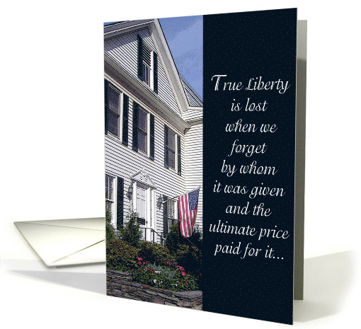 True Liberty Veterans Day Flag card (396682)