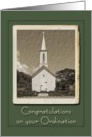 Congratulations - ordination card