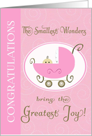 Congratulations - birth of granddaughter baby carriage card