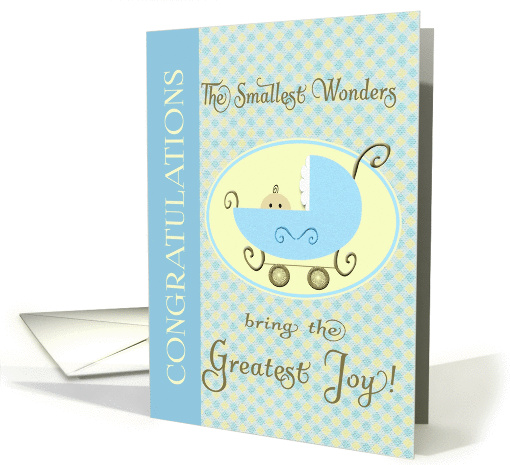 Congratulations - Birth of Grandson Baby Carriage card (402373)