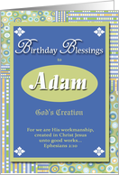 Birthday Blessings - Adam card