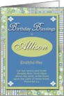Birthday Blessings - Allison card