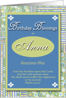 Birthday Blessings - Anna card