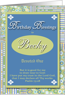 Birthday Blessings - Becky card