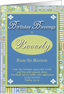 Birthday Blessings - Beverly card