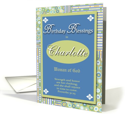 Birthday Blessings - Charlotte card (408216)