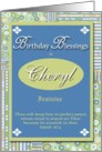 Birthday Blessings - Cheryl card