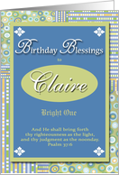 Birthday Blessings - Claire card