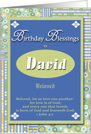 Birthday Blessings - David card