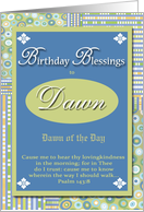 Birthday Blessings - Dawn card
