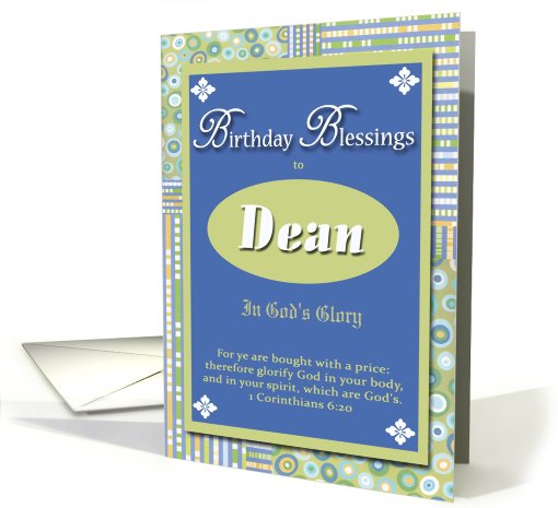 Birthday Blessings - Dean card (410853)