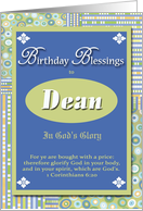 Birthday Blessings - Dean card