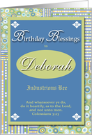 Birthday Blessings - Deborah card