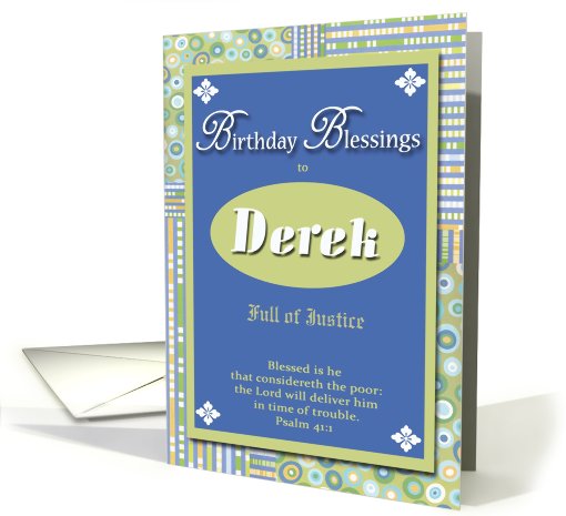 Birthday Blessings - Derek card (410861)