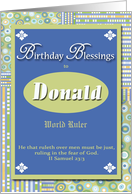 Birthday Blessings - Donald card