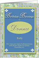 Birthday Blessings - Donna card