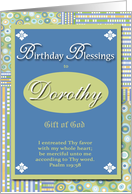 Birthday Blessings - Dorothy card