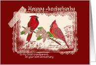 Redbird __th Anniversary - Great Grandparents Custom card
