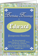 Birthday Blessings - Edward card