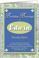Birthday Blessings - Edwin card