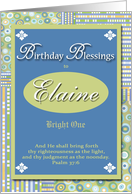 Birthday Blessings - Elaine card