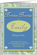 Birthday Blessings - Emily card