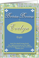 Birthday Blessings - Evelyn card