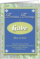 Birthday Blessings - Gabe card