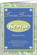 Birthday Blessings - George card