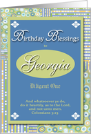 Birthday Blessings - Georgia card