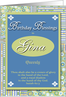 Birthday Blessings - Gina card